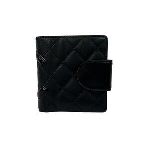 Chanel Cambon Line Bifold Wallet Lambskin Patent Leather